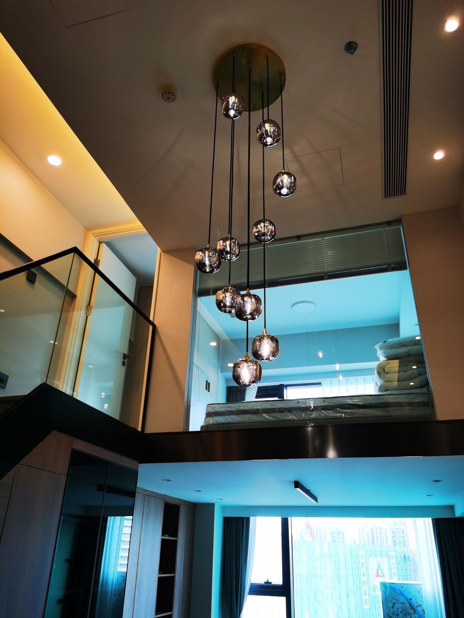 Post - modern Extra - long Pendant Light Fixtures for Staircase/High - ceiling Space/Foyer - cyranlamps