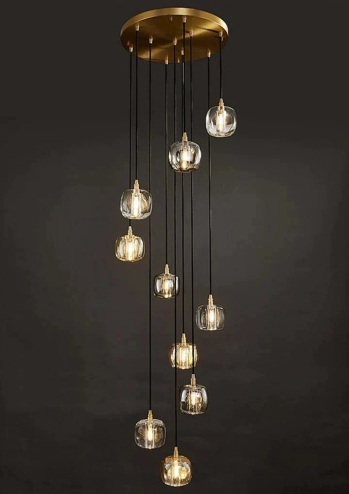 Post - modern Extra - long Pendant Light Fixtures for Staircase/High - ceiling Space/Foyer - cyranlamps