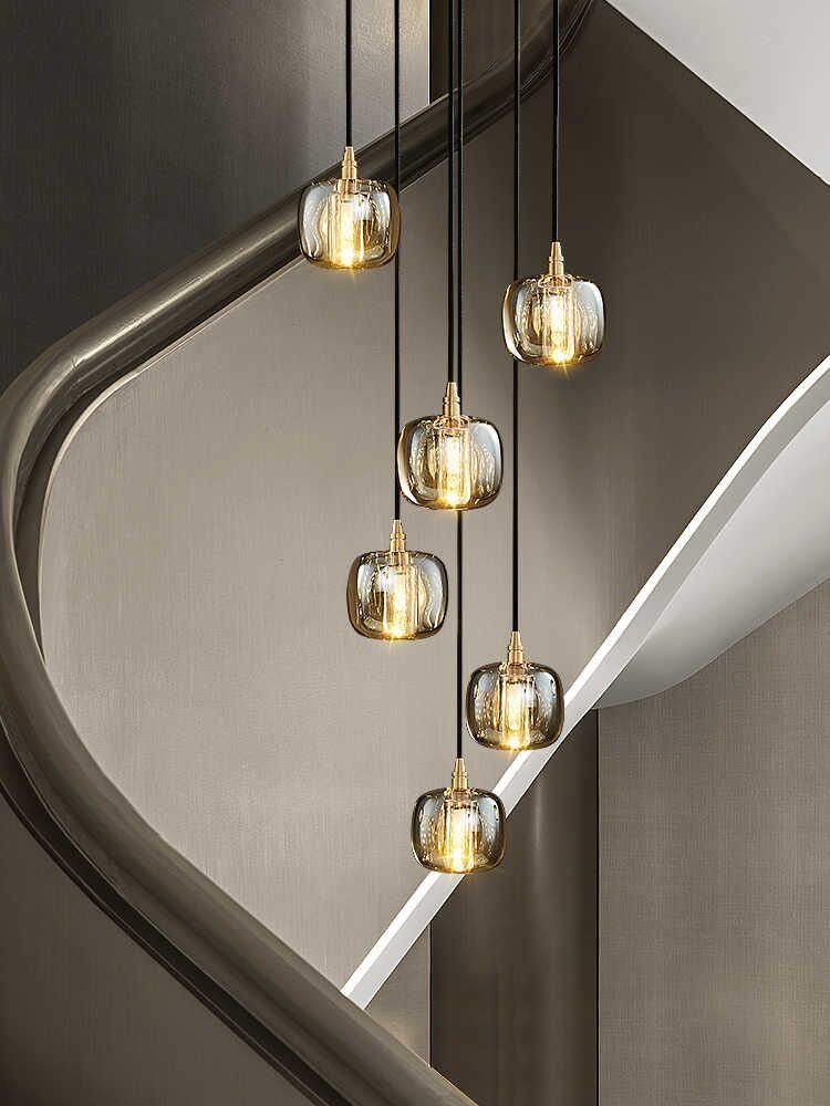 Post - modern Extra - long Pendant Light Fixtures for Staircase/High - ceiling Space/Foyer - cyranlamps