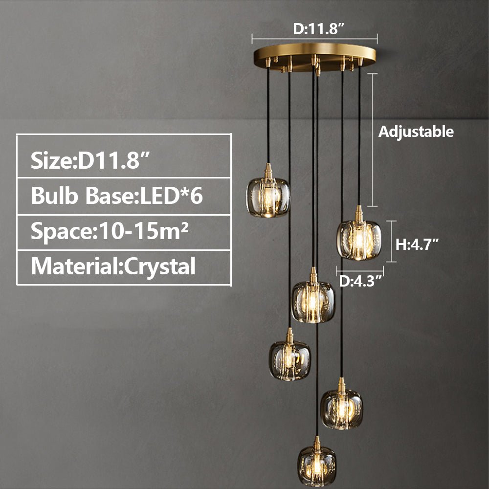 Post - modern Extra - long Pendant Light Fixtures for Staircase/High - ceiling Space/Foyer - cyranlamps