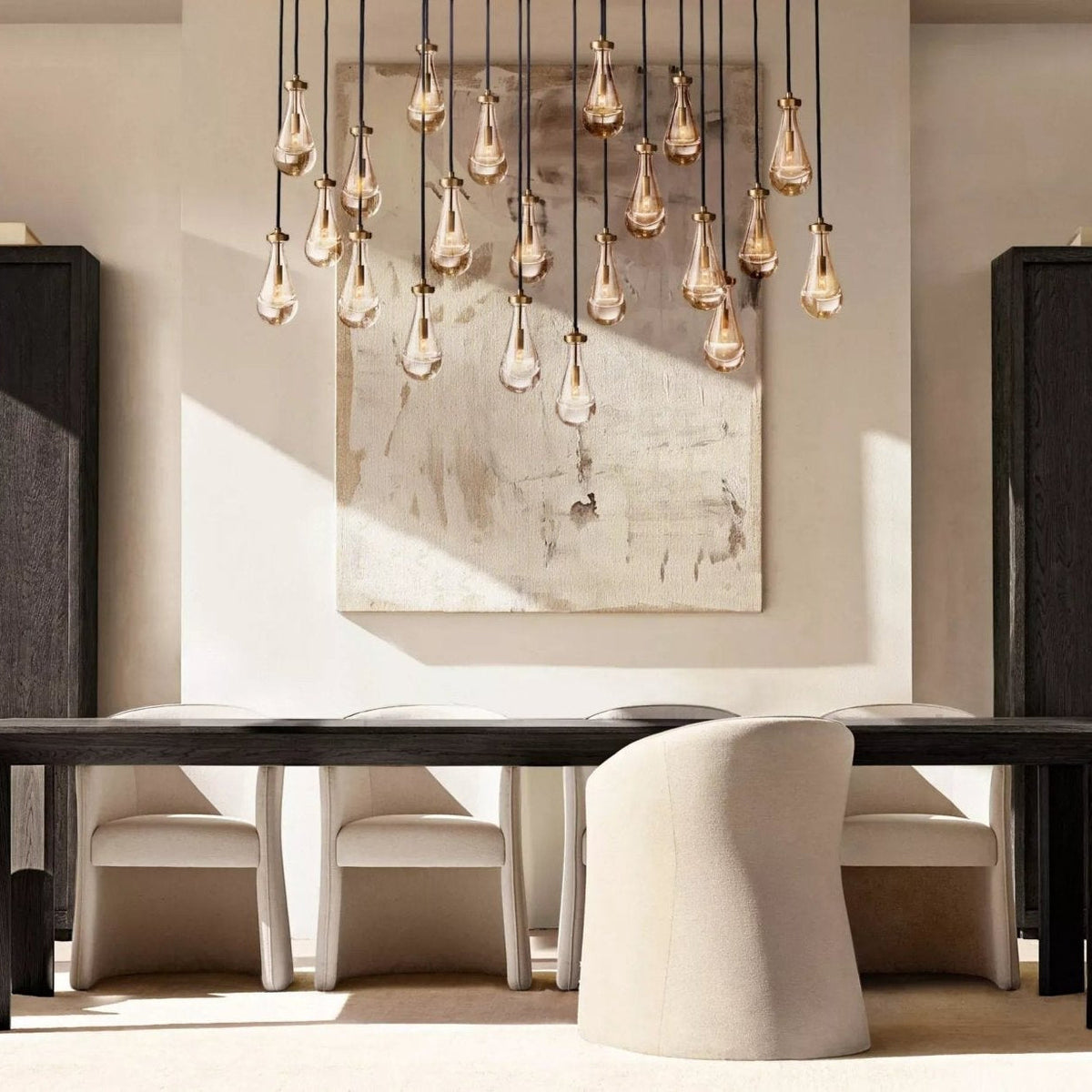 Raindrop Rectangular Chandelier 54", 72" - cyranlighting