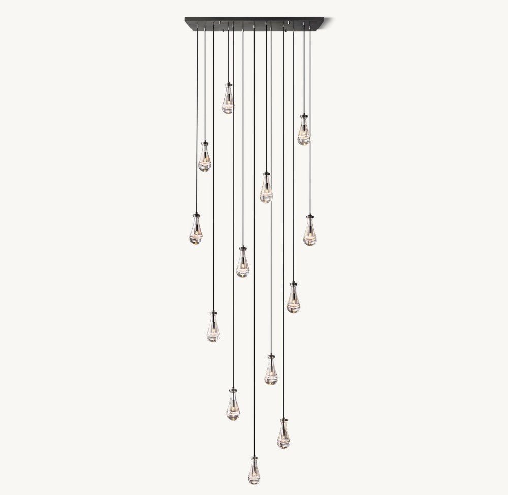 Raindrop Rectangular Chandelier 54" - Cyran Lamps