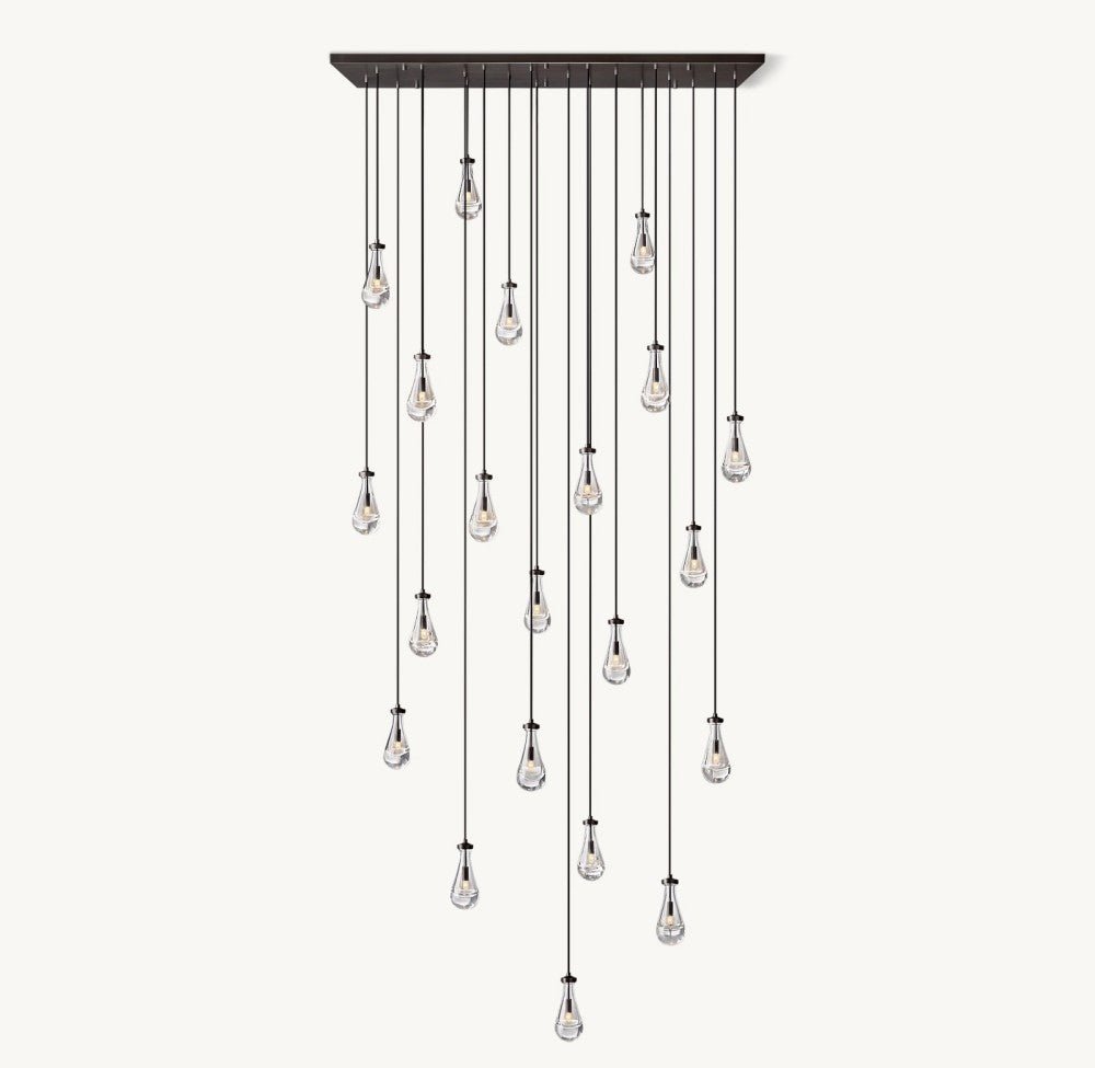 Raindrop Rectangular Chandelier 72" - Cyran Lamps