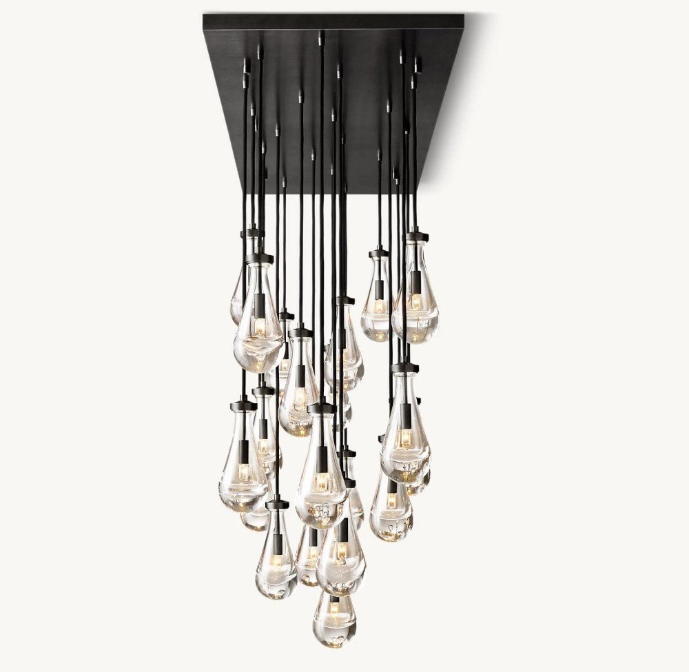 Raindrop Rectangular Chandelier 72" - Cyran Lamps