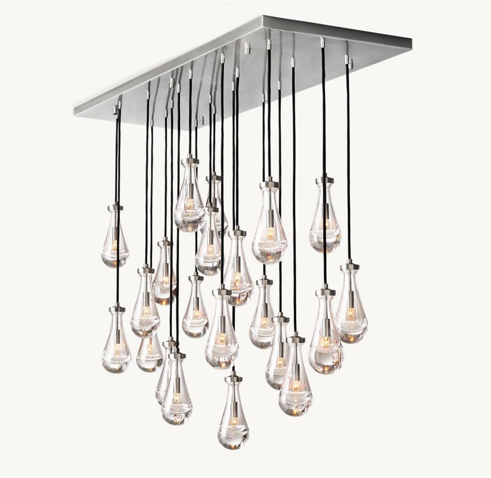 Raindrop Rectangular Chandelier 72" - Cyran Lamps