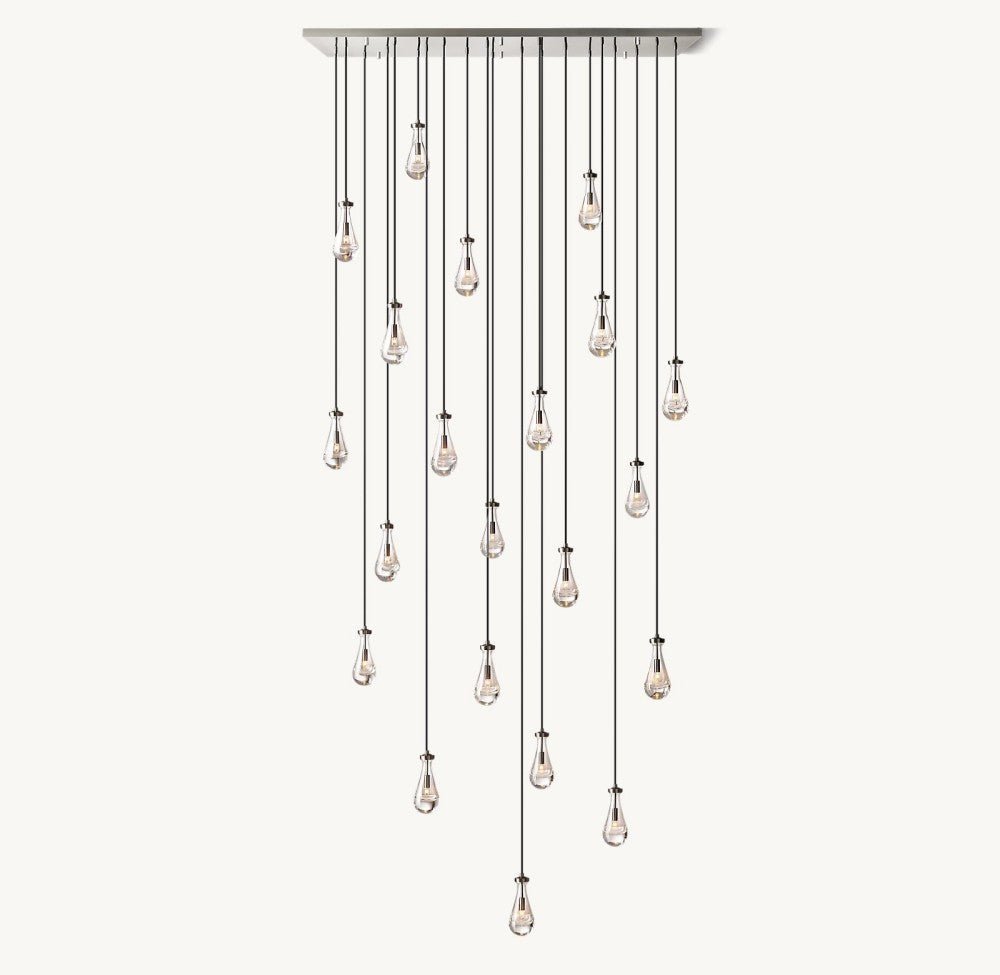 Raindrop Rectangular Chandelier 72" - Cyran Lamps