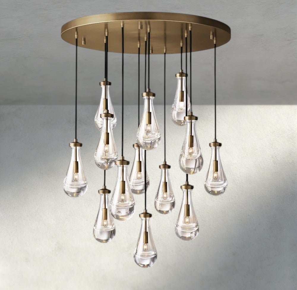 Raindrop Round Chandelier 18", 36", 47", 60" - cyranlighting