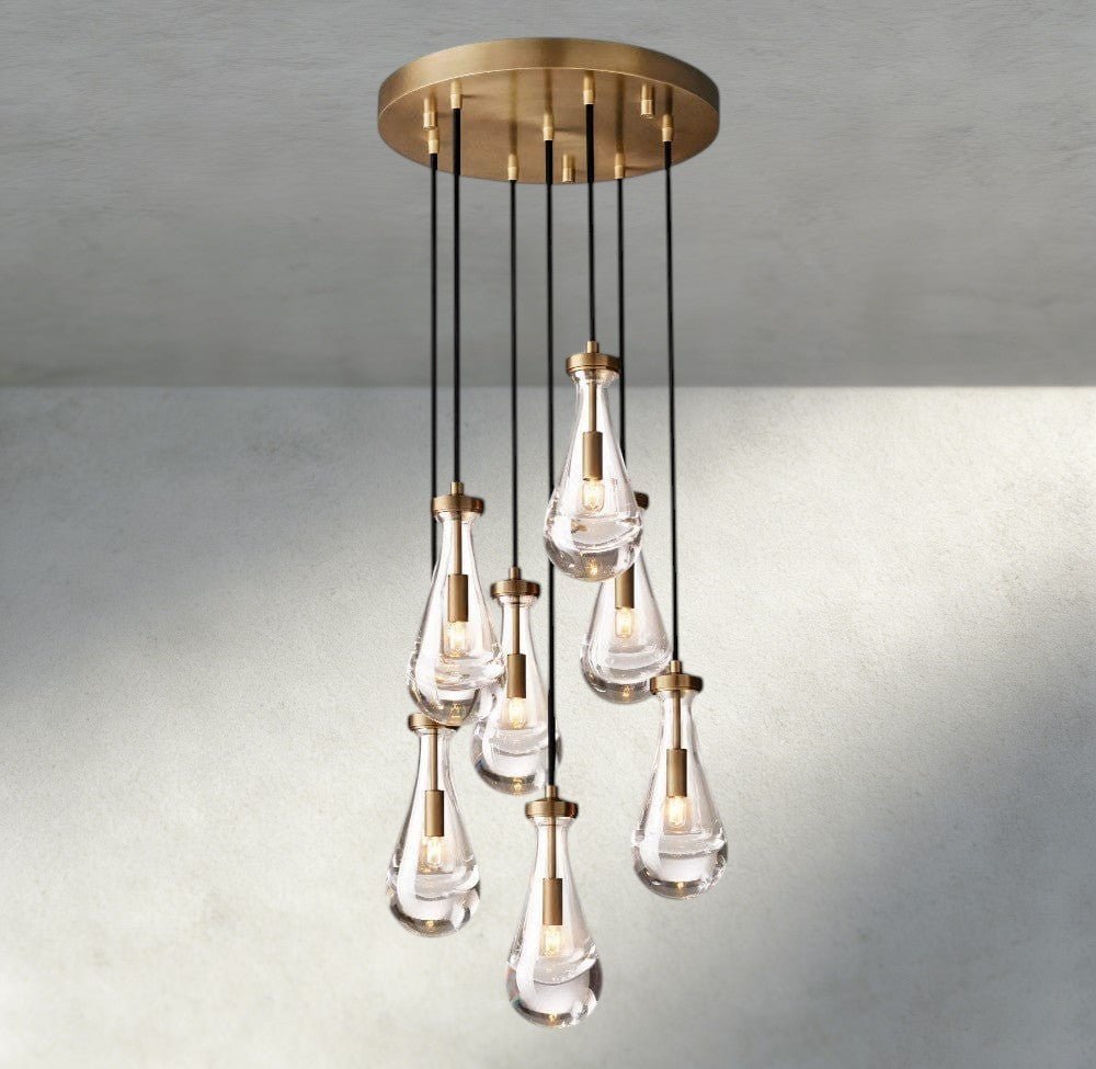 Raindrop Round Chandelier 18", 36", 47", 60" - cyranlighting