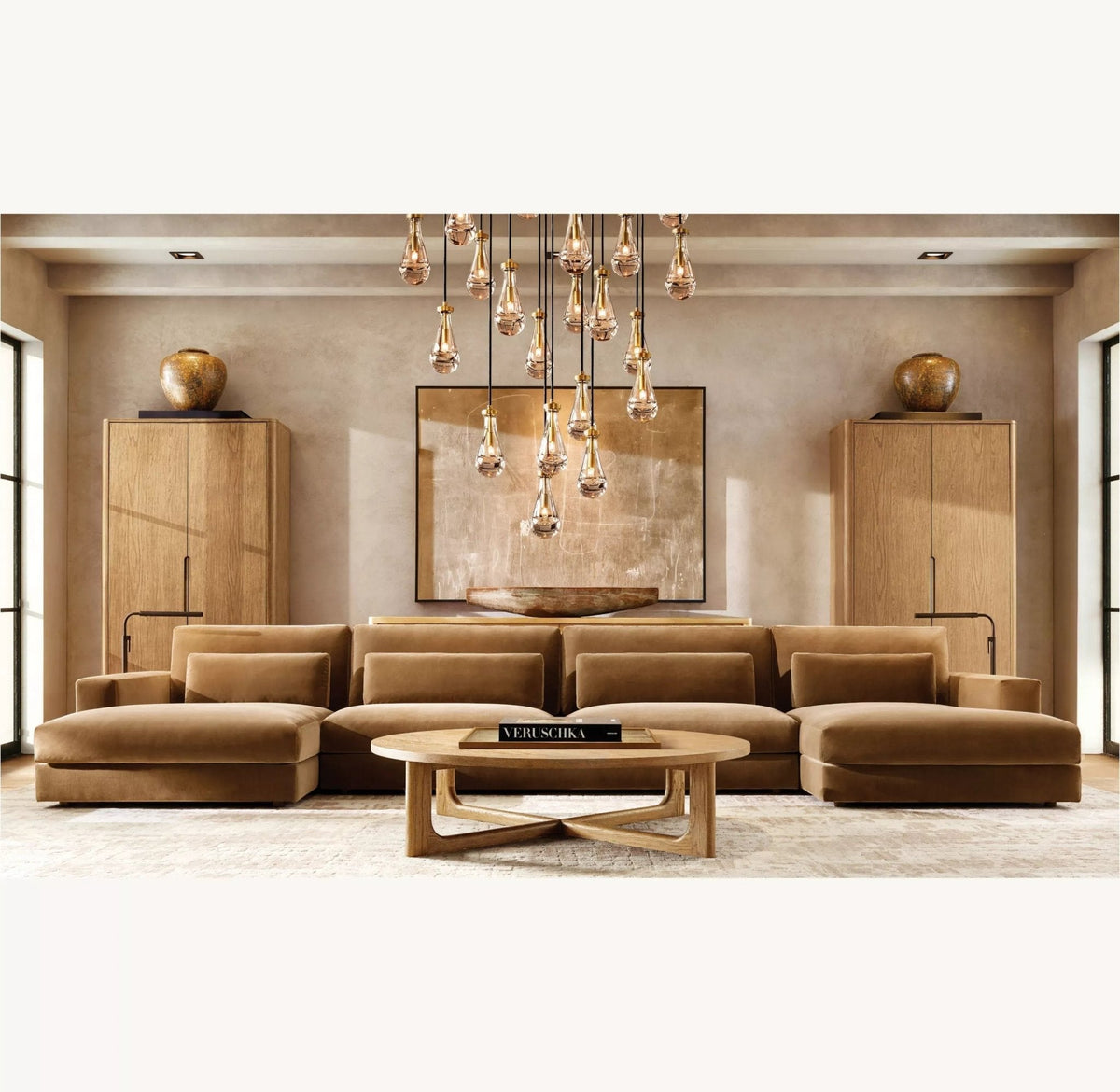 Raindrop Round Chandelier 18", 36", 47", 60" - cyranlighting