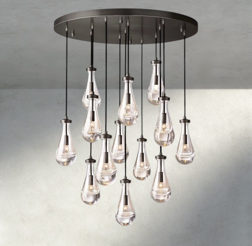 Raindrop Round Chandelier 18", 36", 47", 60" - cyranlighting
