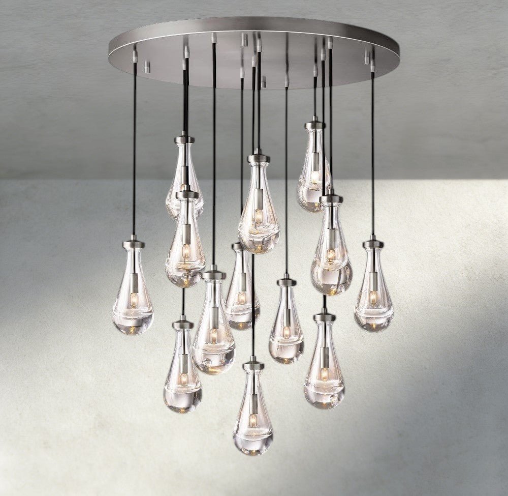 Raindrop Round Chandelier 18", 36", 47", 60" - cyranlighting