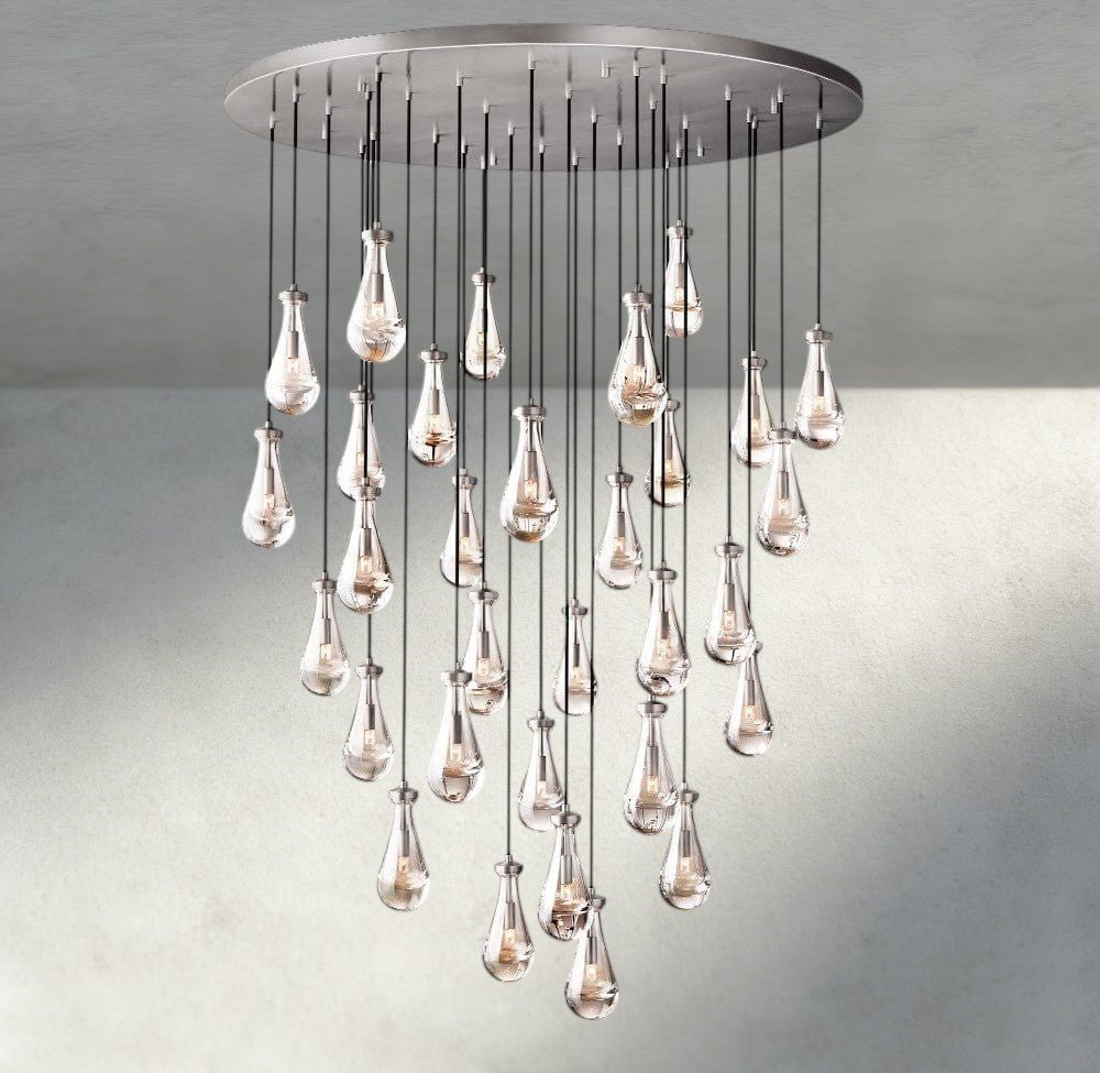 Raindrop Round Chandelier 18", 36", 47", 60" - cyranlighting