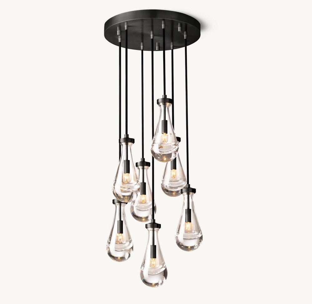 Raindrop Round Chandelier 18" - Cyran Lamps