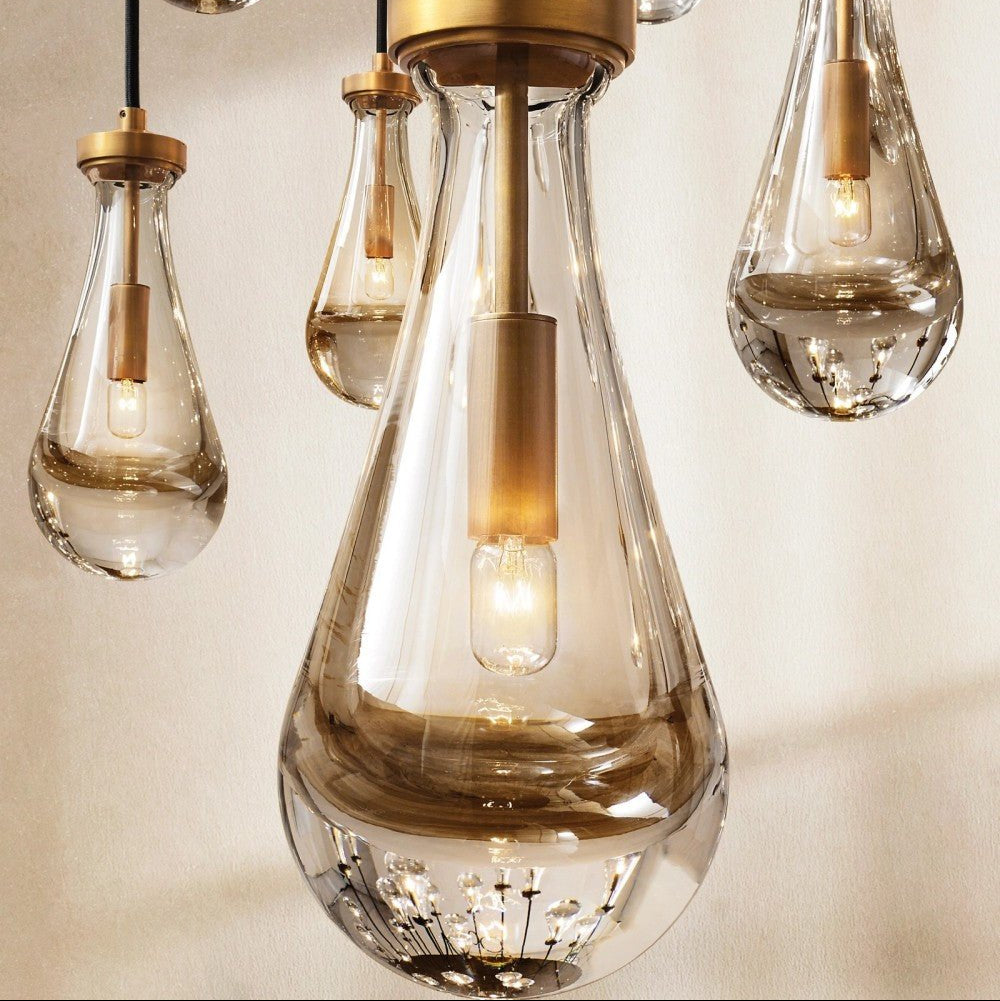 Raindrop Round Chandelier 36" - Cyran Lamps