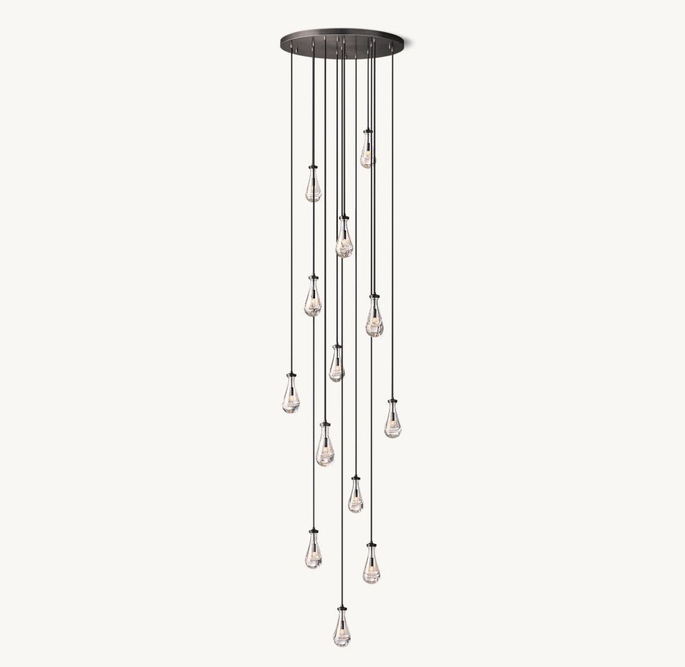 Raindrop Round Chandelier 36" - Cyran Lamps