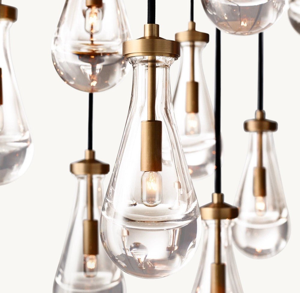 Raindrop Round Chandelier 36" - Cyran Lamps