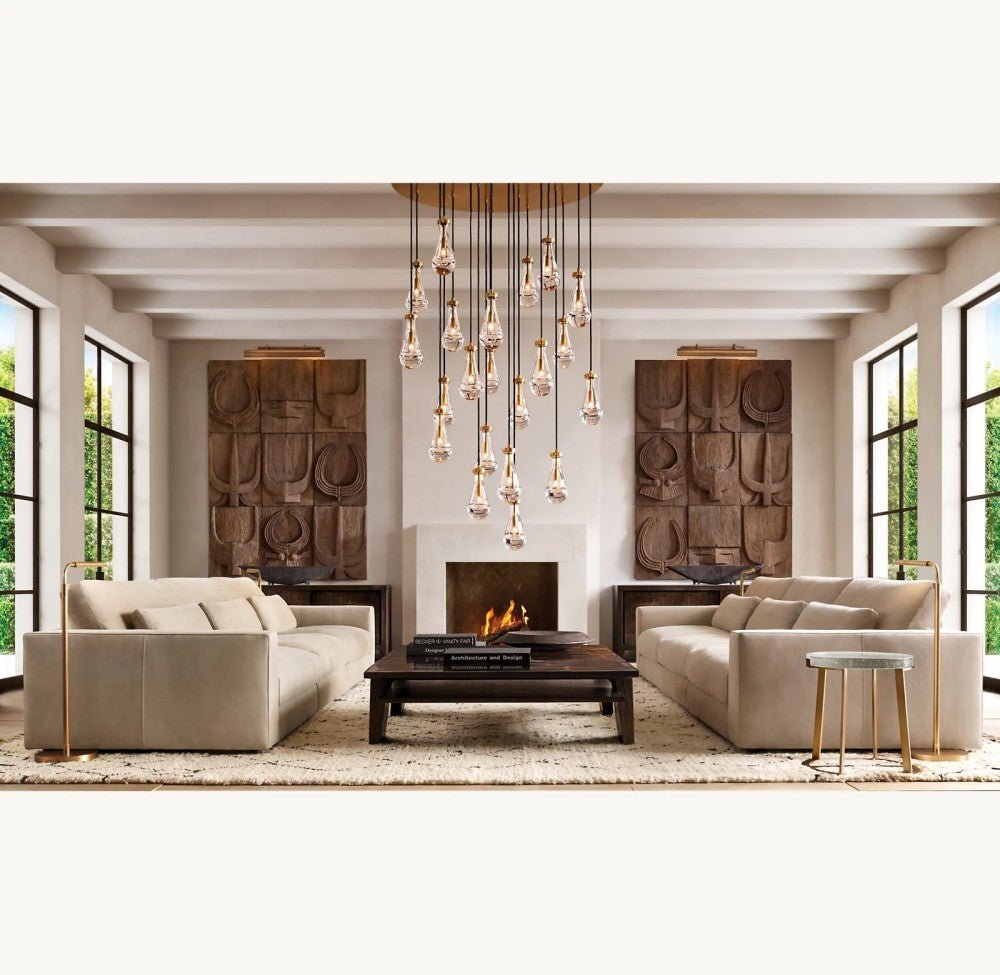Raindrop Round Chandelier 36" - Cyran Lamps