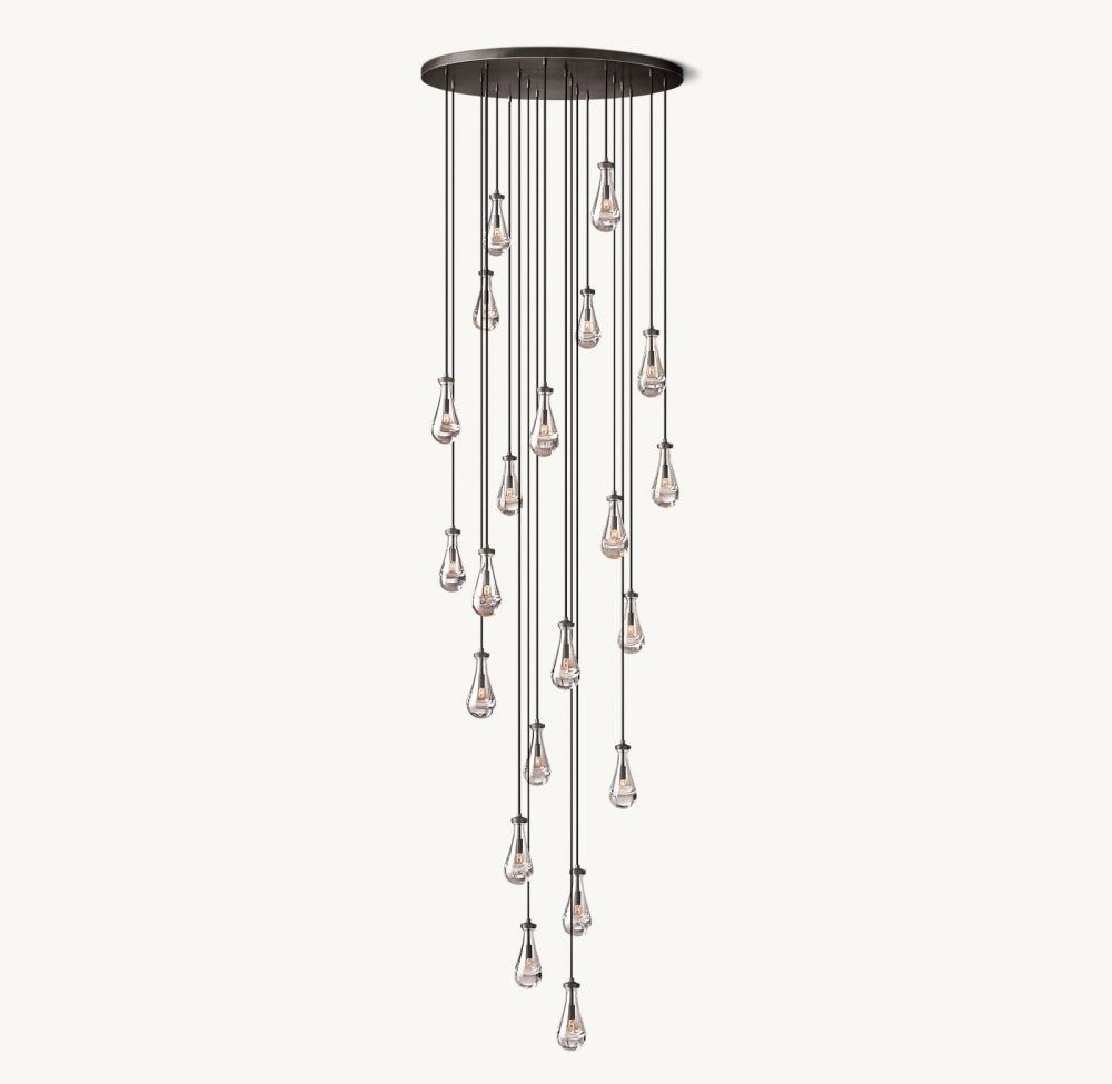 Raindrop Round Chandelier 47" - Cyran Lamps