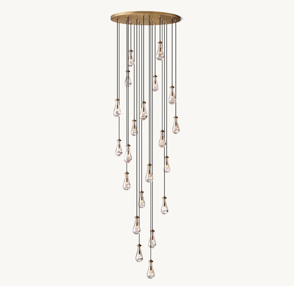 Raindrop Round Chandelier 47" - Cyran Lamps