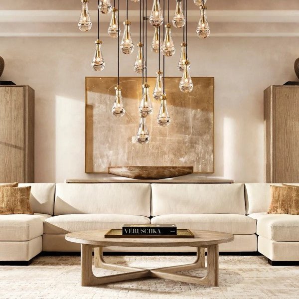 Raindrop Round Chandelier 47" - Cyran Lamps