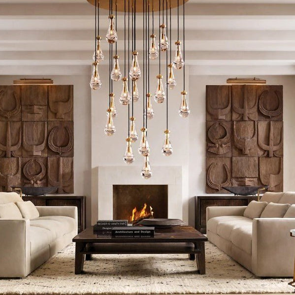 Raindrop Round Chandelier 47" - Cyran Lamps