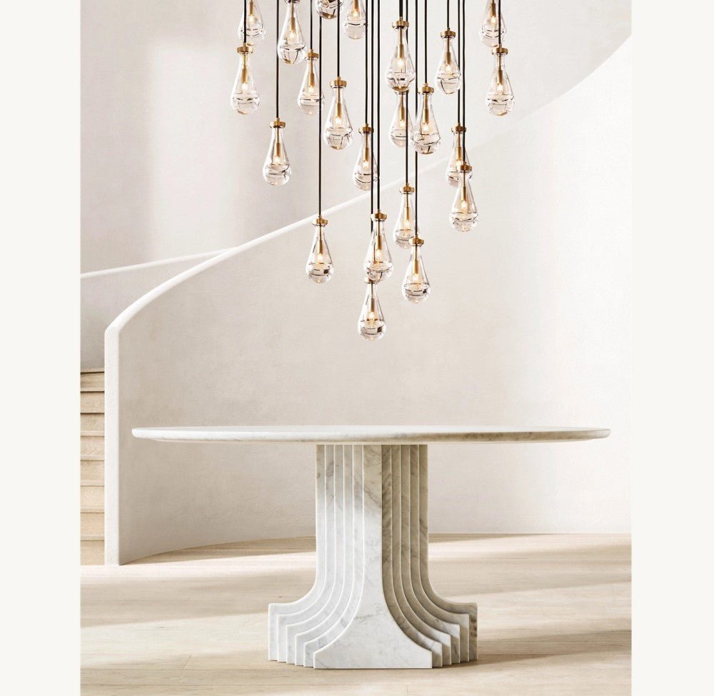 Raindrop Round Chandelier 47" - Cyran Lamps