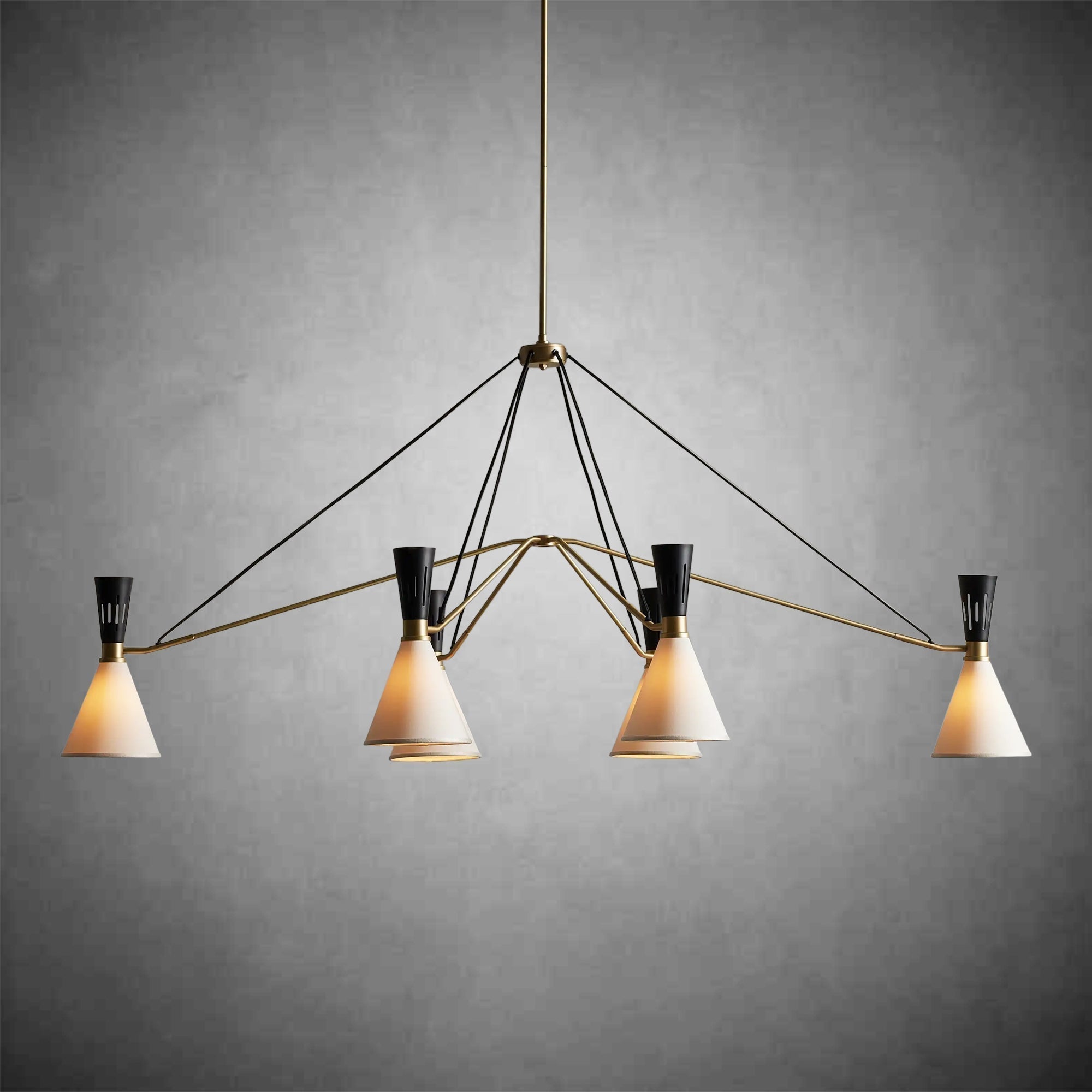Ramsey 6 - Light Linear Chandelier - cyranlamps
