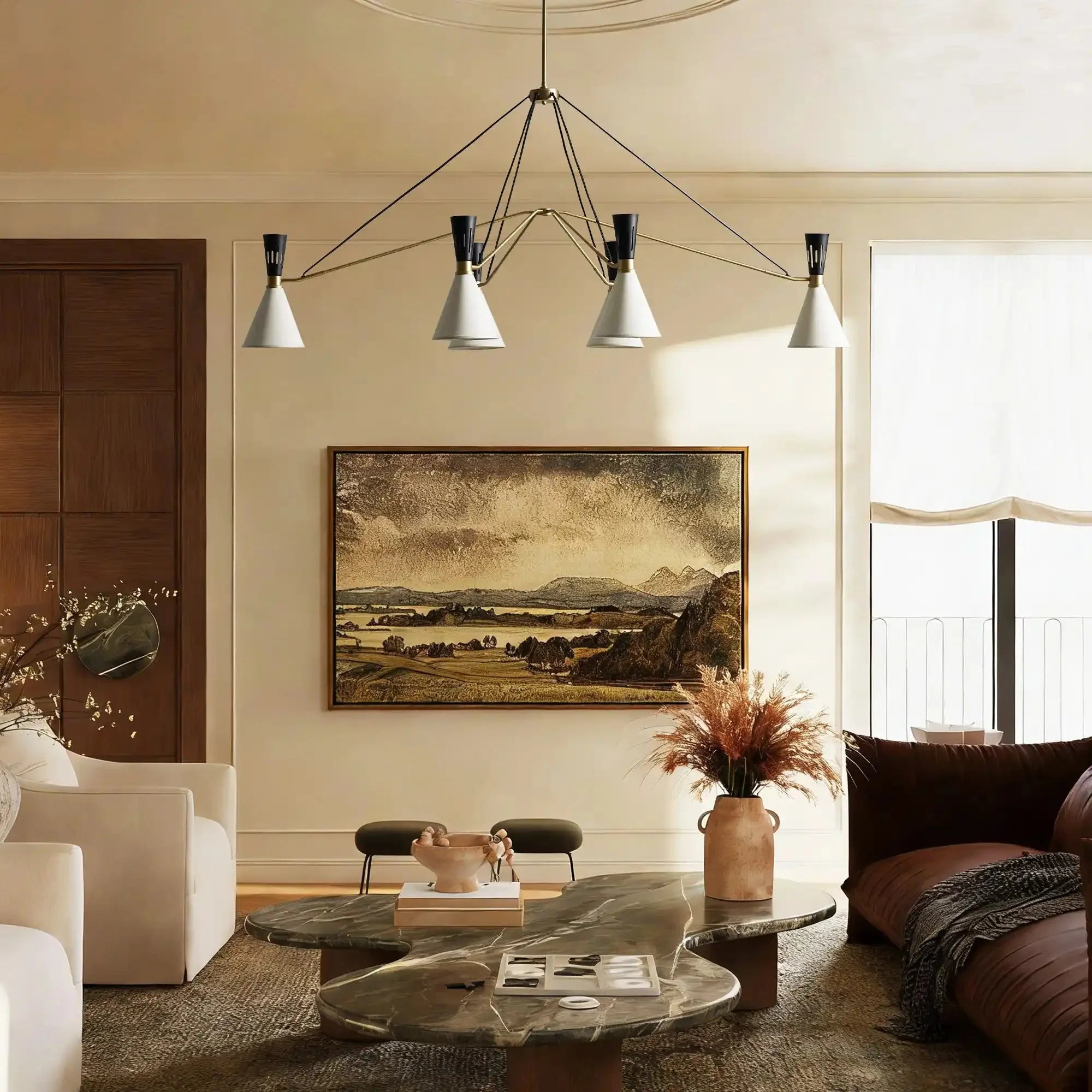 Ramsey 6 - Light Linear Chandelier - cyranlamps