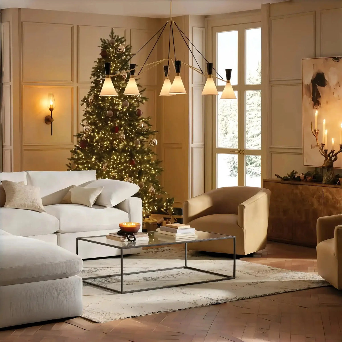 Ramsey 6 - Light Linear Chandelier - cyranlamps