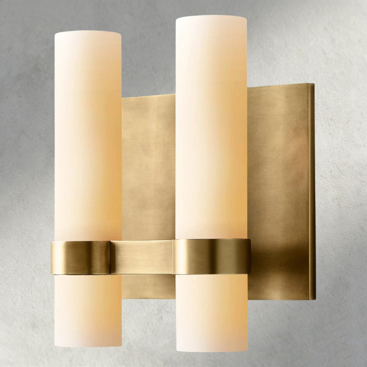 Ravay Milk Glass Double Sconce - cyranlighting