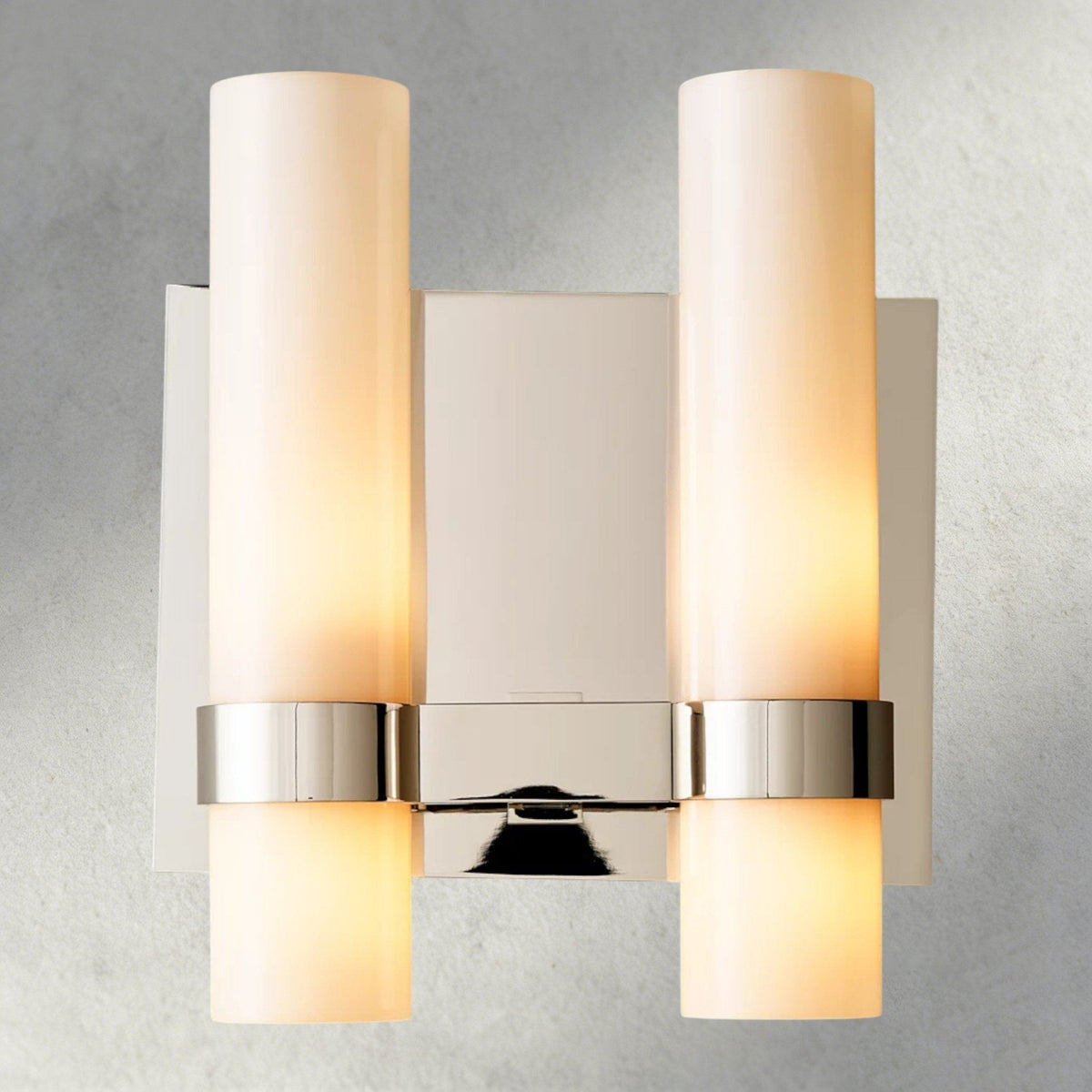 Ravay Milk Glass Double Sconce - cyranlighting
