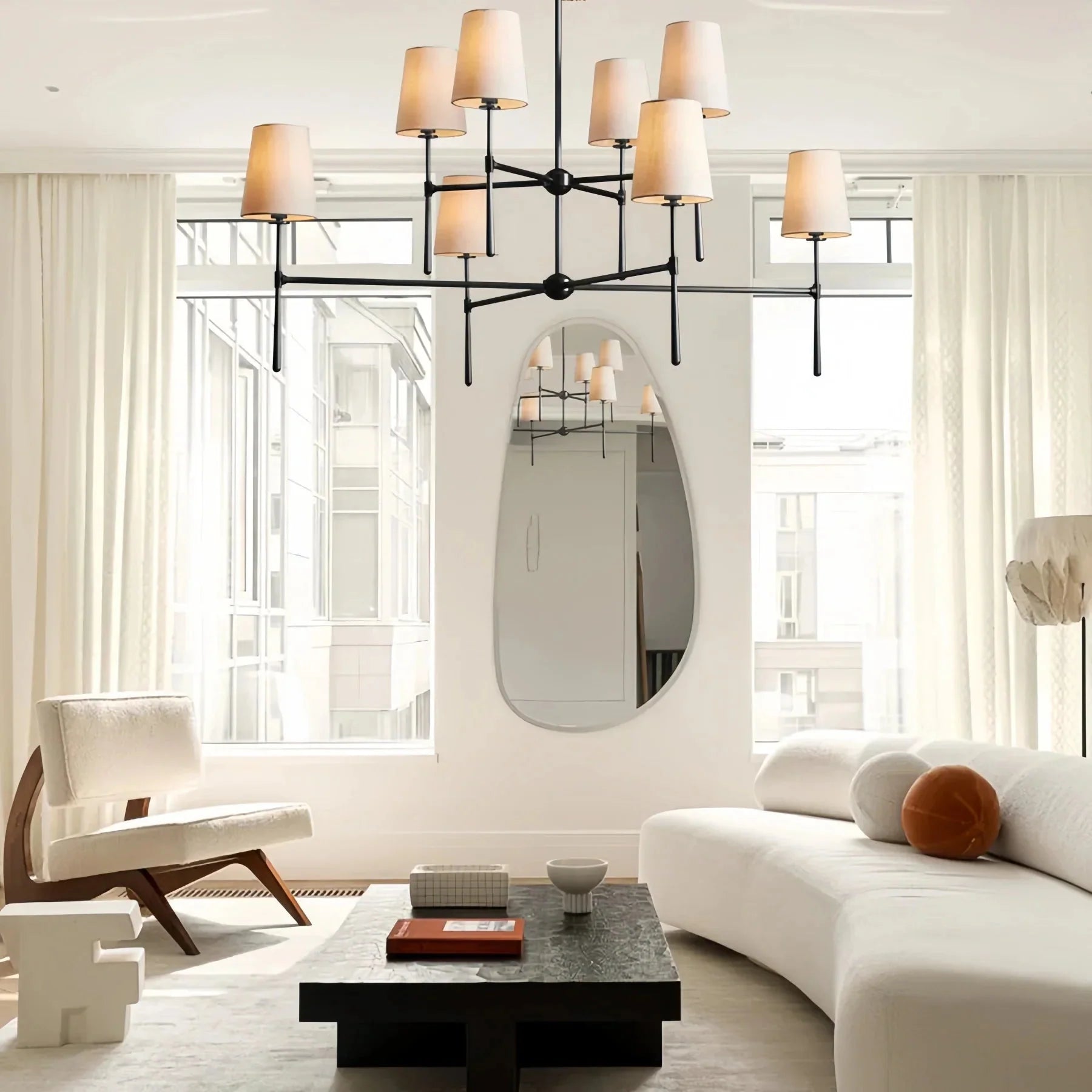 Rhodes 2 - Tier Round Chandelier - cyranlamps