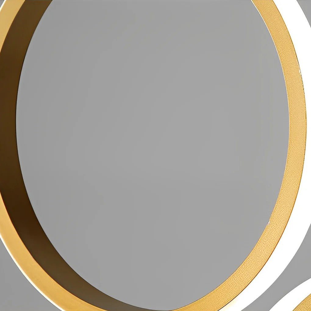 Ring Staircase Chandelier Light Gold LED Ceiling Light - Cyran Lamps