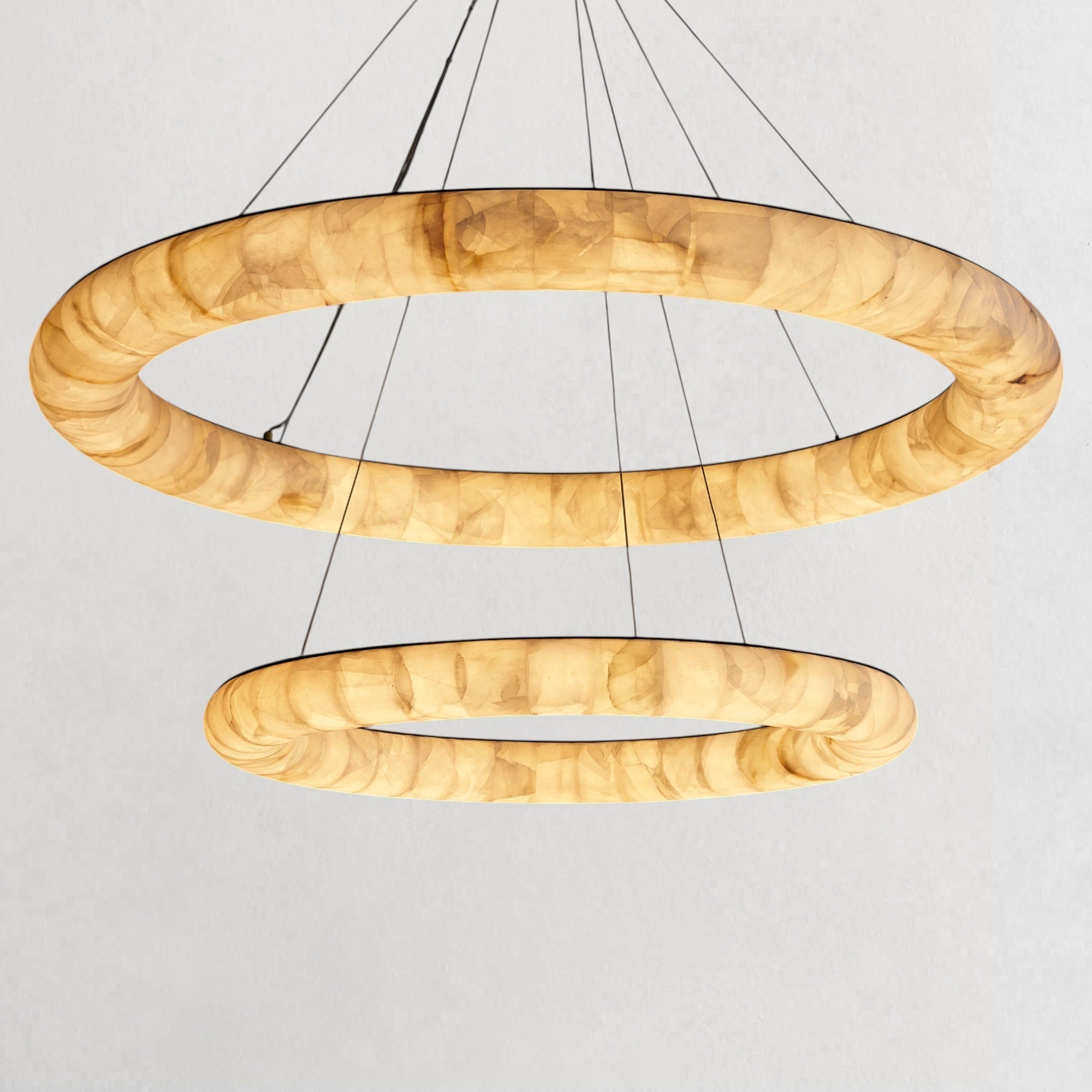 Rivaga Lisse Two - Tiered Round Chandelier - cyranlighting