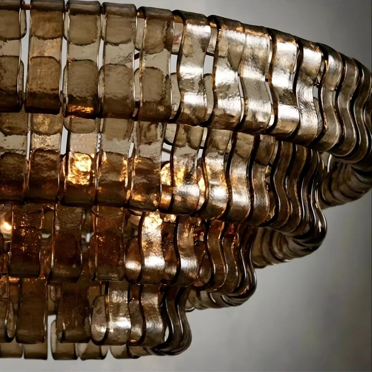 Riviera Smoked Glass Modern Chandelier - cyranlamps