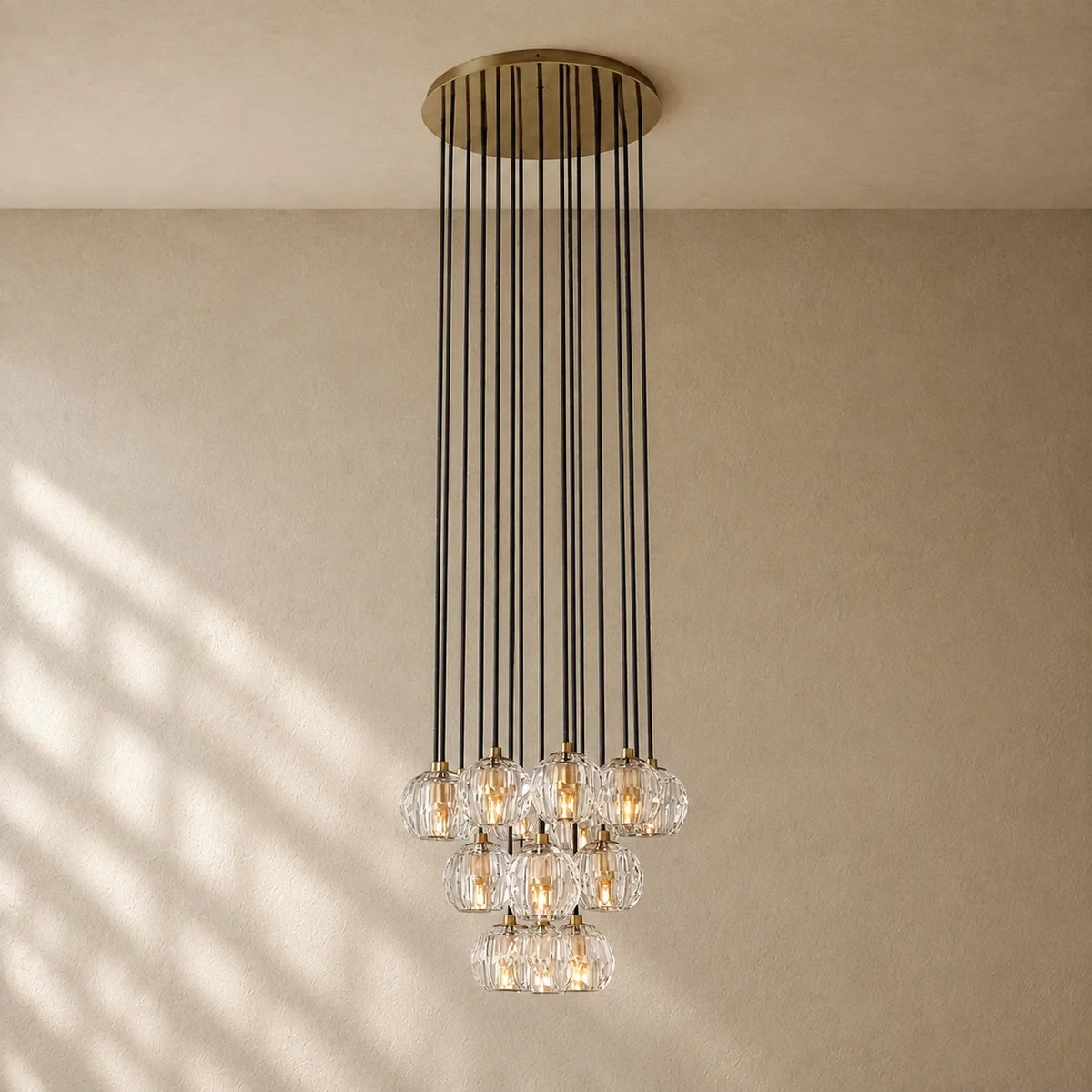 Boulee de Cristal Glass Round Cluster Chandelier