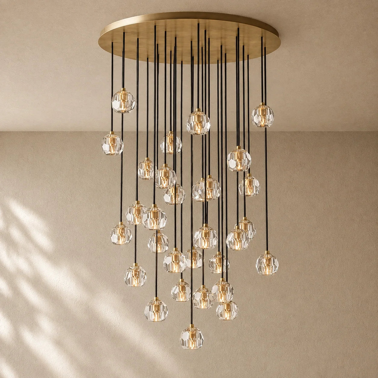 Boulee de Cristal Glass Round Cluster Chandelier