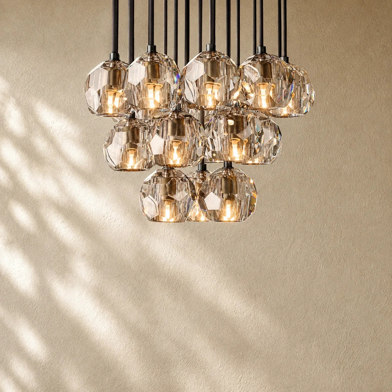 Boulee de Cristal Glass Round Cluster Chandelier