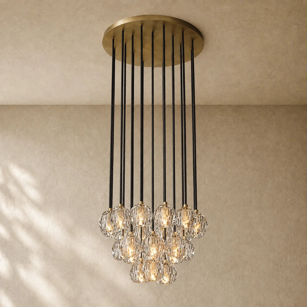 Boulee de Cristal Glass Round Cluster Chandelier