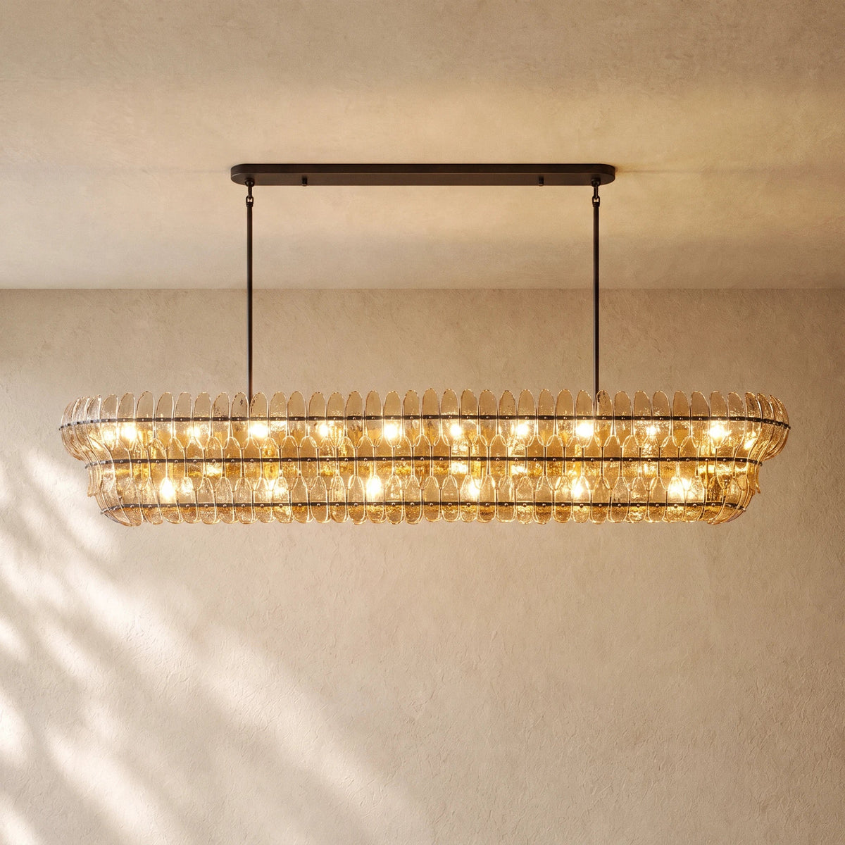 Ameliano Glass Linear Chandelier