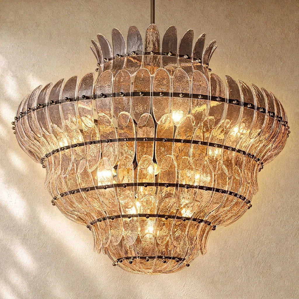 Ameliano Glass Round Chandelier