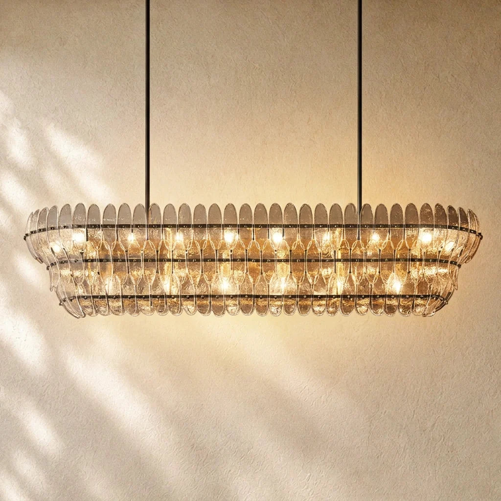 Ameliano Glass Linear Chandelier