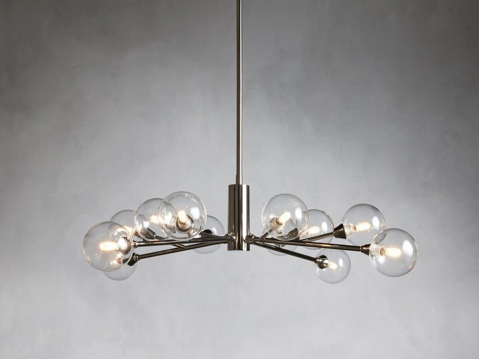 Sera Glass Globe Chandelier 36"47"59" - Cyran Lamps
