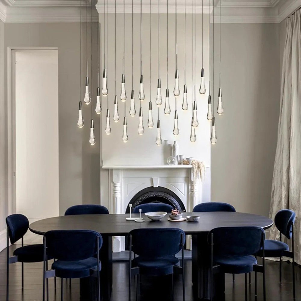 Solitaire Linear Chandelier 37'' 50'' 70'' 87" 120"W - Cyran Lamps