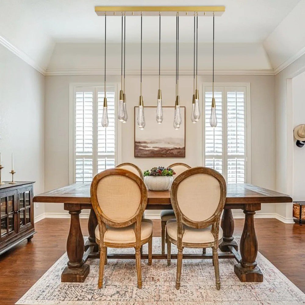Solitaire Linear Chandelier 37'' 50'' 70'' 87" 120"W - Cyran Lamps