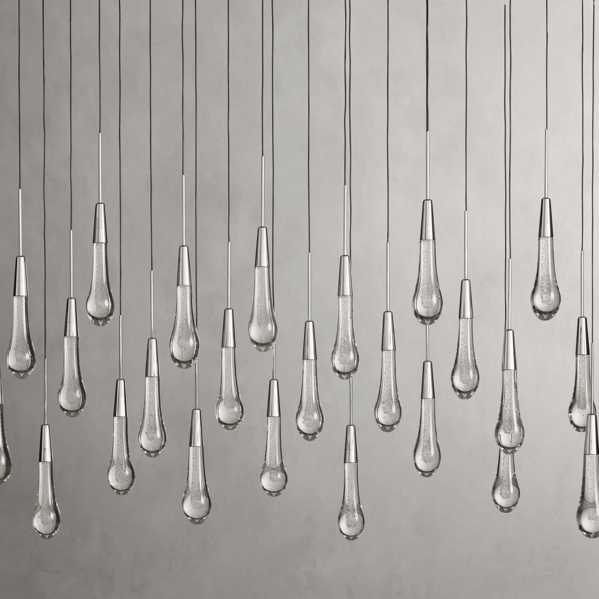 Soltaire Glass Linear Chandelier Lighting 37'' 50'' 70'' 87"W 120"W - cyranlamps