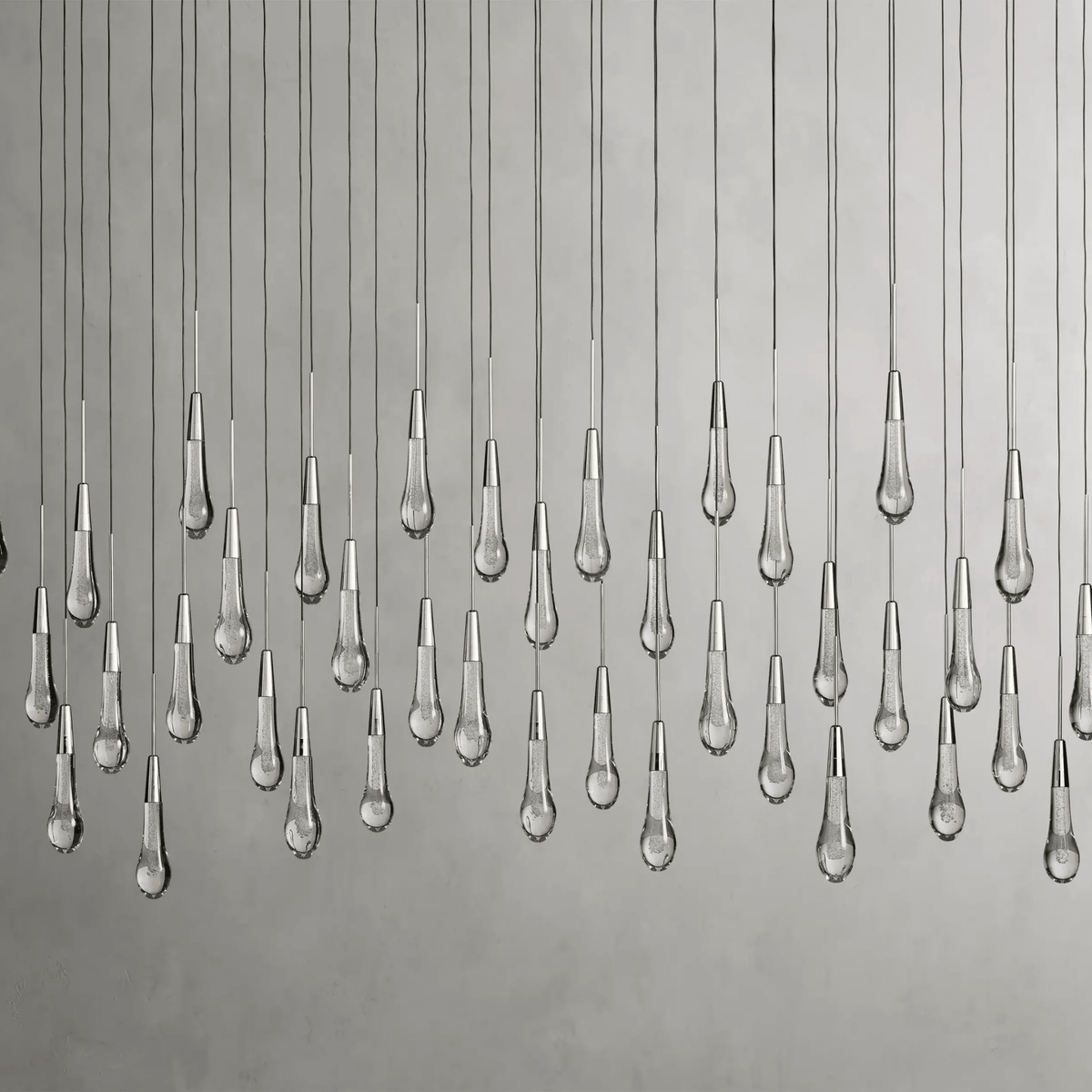 Soltaire Glass Linear Chandelier Lighting 37'' 50'' 70'' 87"W 120"W - cyranlamps