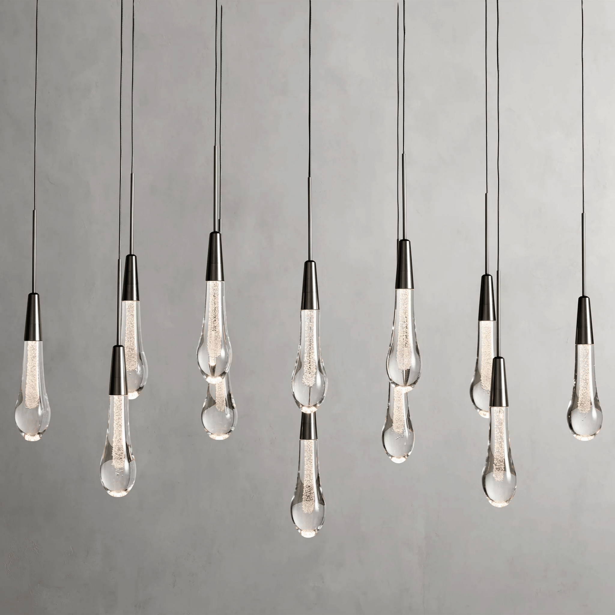 Soltaire Linear Modern Chandelier 37"W - cyranlamps