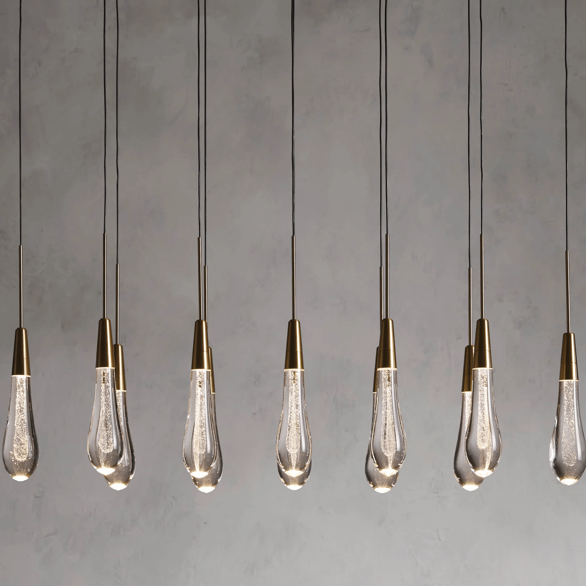 Soltaire Linear Modern Chandelier 37"W - cyranlamps