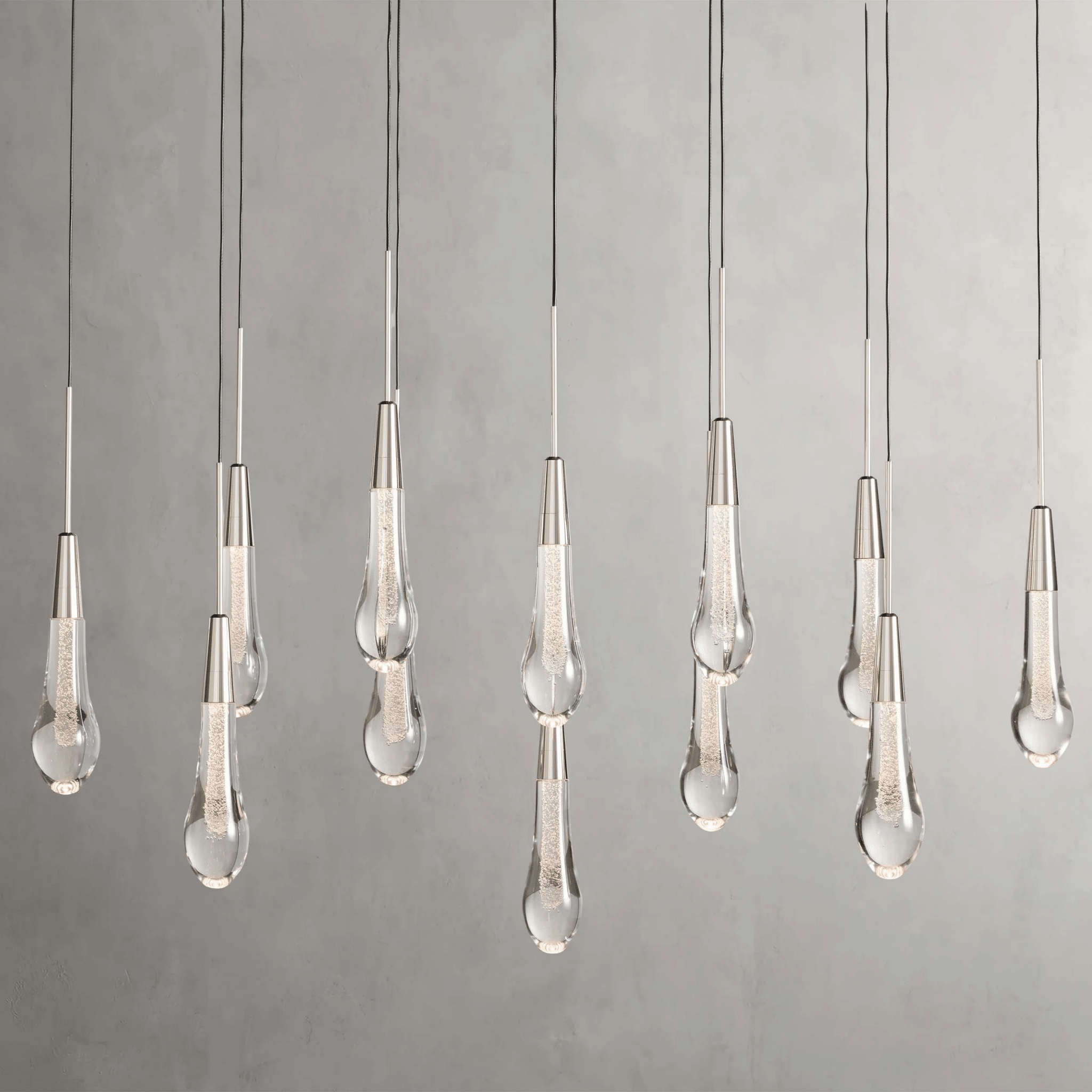 Soltaire Linear Modern Chandelier 37"W - cyranlamps